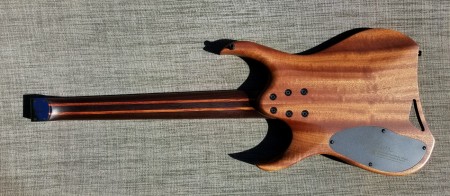 Back Of Hydra Elite 7 Flamed Maple Guitar