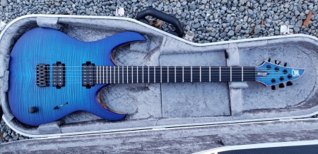 Duvell Elite 6 Infinity Blue Matte Flamed Maple 5A Black Limba In Box
