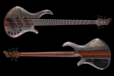 Front, Back Views Of Patriot 5 Vf 37 Inch Scale Bass Guitar
