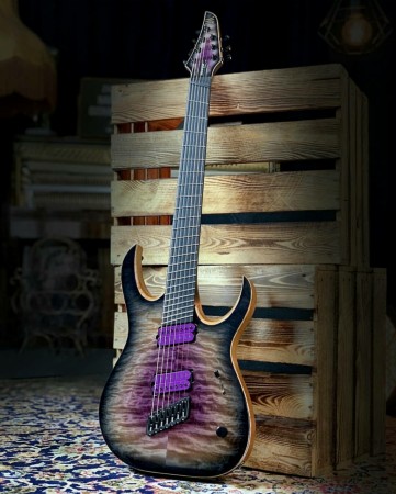 Duvell Elite Vf 7 Galaxy Eye Purple Guitar